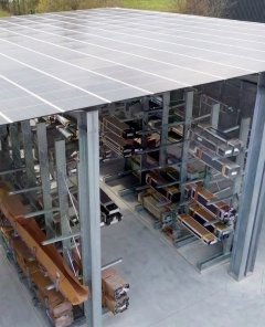 cantilever extrieurs couverts photovoltaiques ATLANTIQUE RAYONNAGES