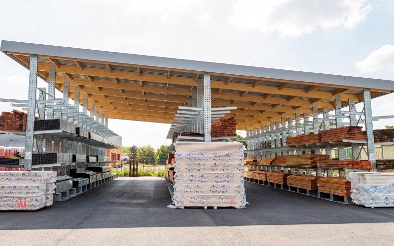 autoportant bois monopente ATLANTIQUE RAYONNAGES